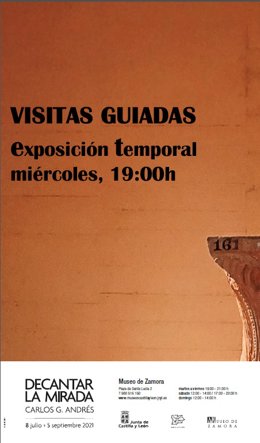 Carrel de la visita guiada a la exposición 'Decantar la mirada'.