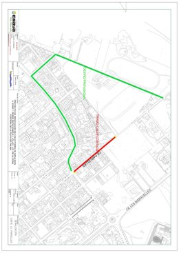 Plano de desvío de la calle Parcelles