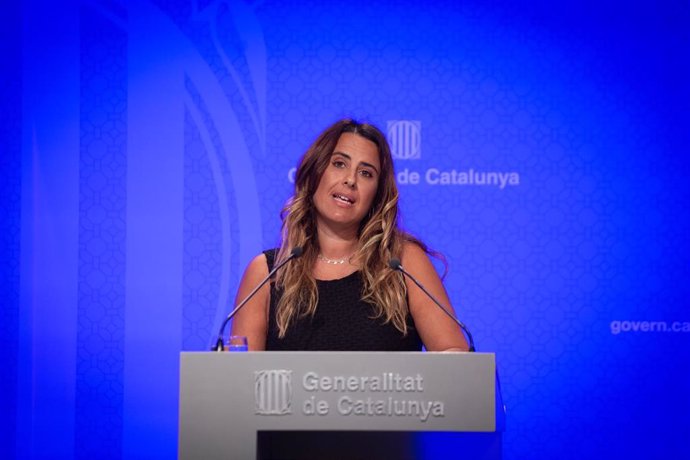 La portavoz del Govern, Patrícia Plaja, en rueda de prensa tras el Consell Executiu.