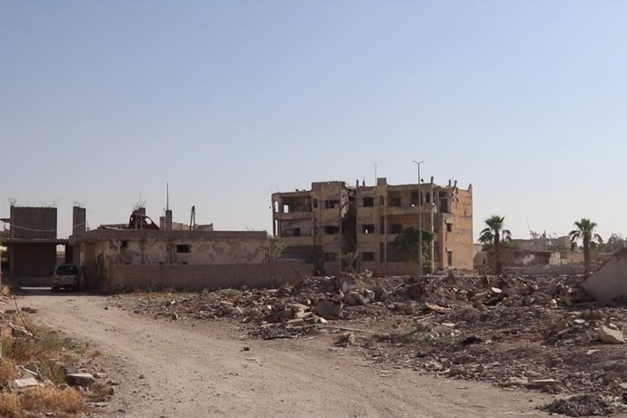 Daños materiales causados por la ofensiva contra Estado Islámico en Raqqa durante la batalla por el control de la ciudad en 2017