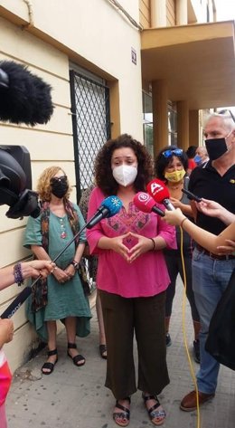 Nieto en el centro de salud La Velada de La Línea