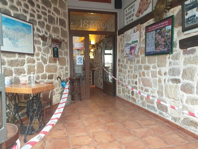Cierre del interior de la hostelería