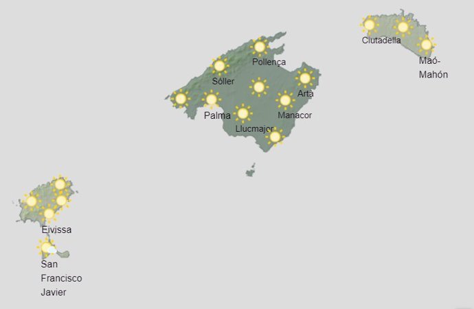 Predicción meteorológica para hoy miércoles, 28 de julio en Baleares: temperaturas sin cambios