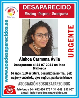 Buscan a una menor desaparecida en Inca (Mallorca) hace una semana