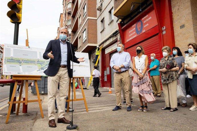 El alcalde de Zaragoza, Jorge Azcón, presenta el proyecto de reforma de la avenida Navarra