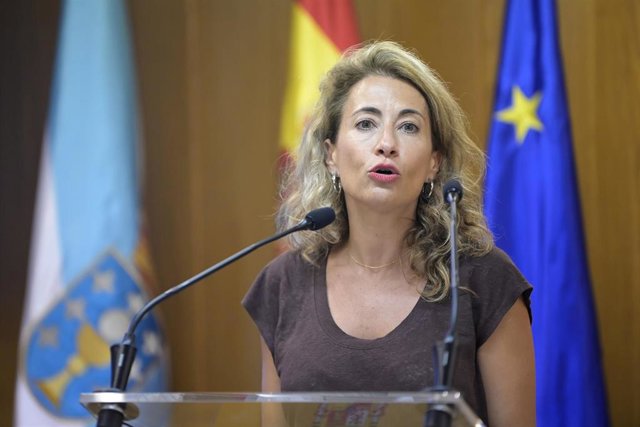 La ministra de Transportes, Movilidad y Agenda Urbana, Raquel Sánchez, presenta los nuevos descuentos para los peajes de la autopista del Atlántico, AP-9 , a 26 de julio de 2021, en la delegación del Gobierno en A Coruña, Galicia, (España). La presentació