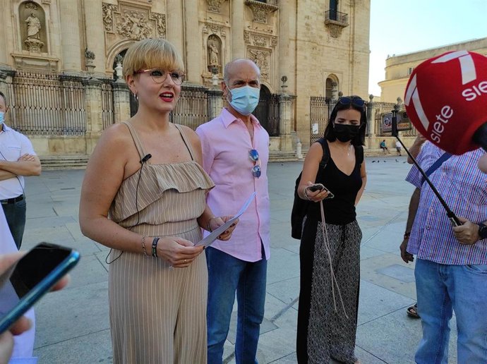 María Cantos durante su comparecencia