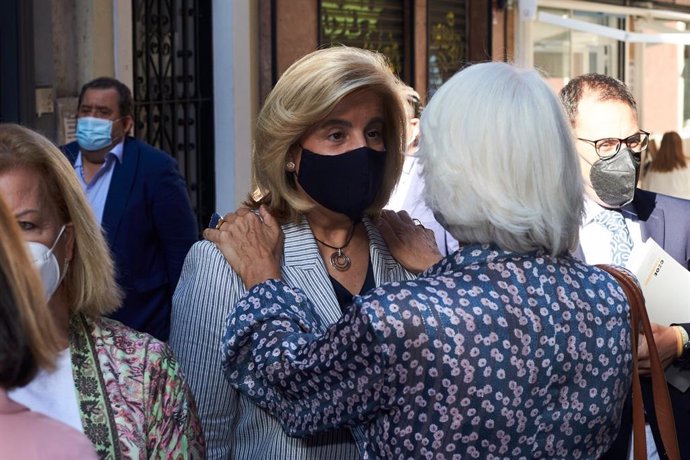 Báñez antes de entrar al encuentro informativo de Europa Press.