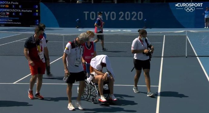 Paula Badosa se retira en cuartos de final del torneo olímpico de tenis Tokyo 2020