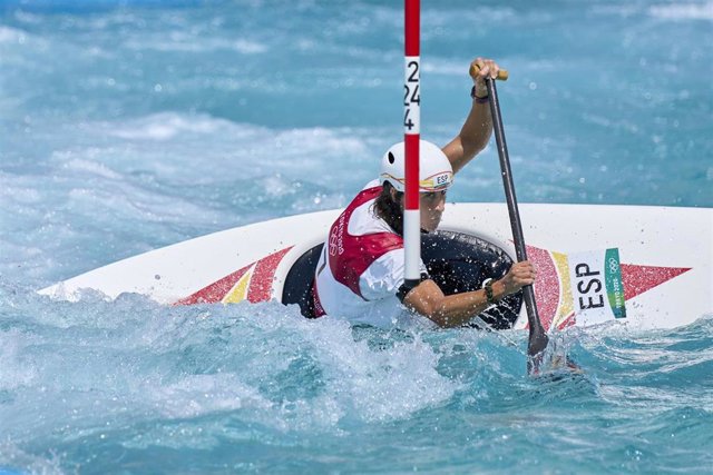 Nuria Vilarrubla durante una de sus bajadas en los Juegos Olímpicos de Tokio