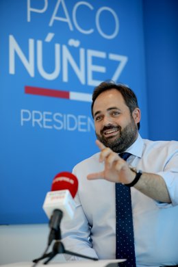 El presidente del PP de C-LM, Paco Núñez, en entrevista con Europa Press