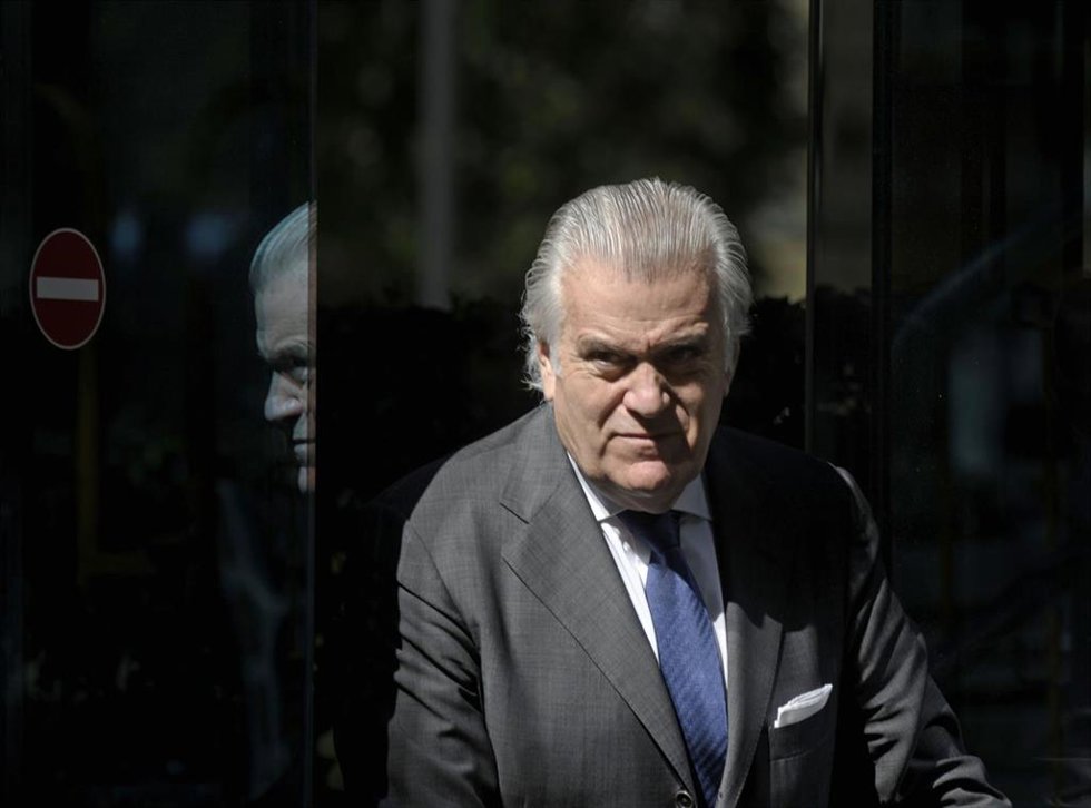 El ex tesorero del PP Luis Bárcenas, a su salida de la sede de la Audiencia Nacional