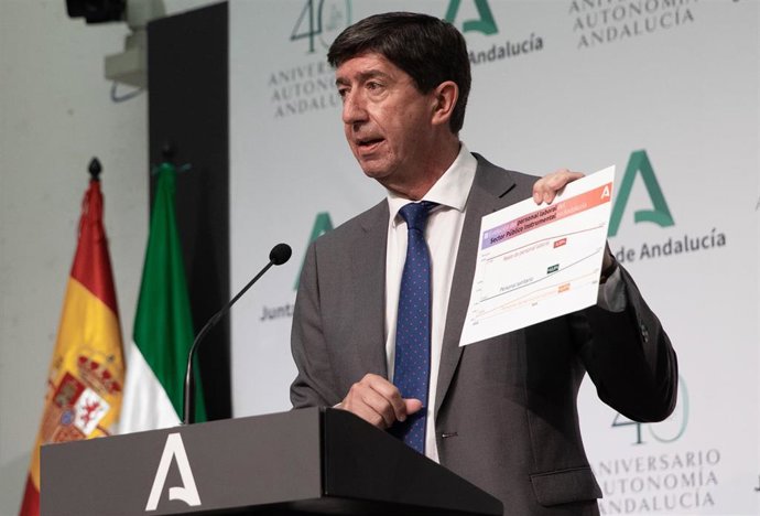 El vicepresidente de la Junta y consejero de Turismo, Regeneración, Justicia y Administración Local, Juan Marín; en una foto de archivo.