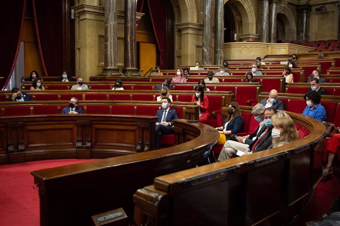 Vista de l'hemicicle del Parlament de Catalunya