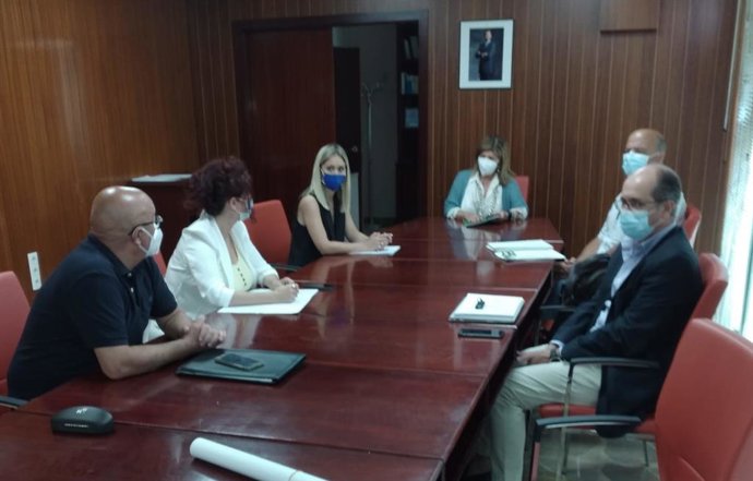 Reunión del Consejo Comarcal de Participación Ciudadana de la Bahía de Cádiz, Jerez y Costa Noroeste con la delegada territorial de Salud y Familias de la Junta de Andalucía en Cádiz, Isabel Paredes.