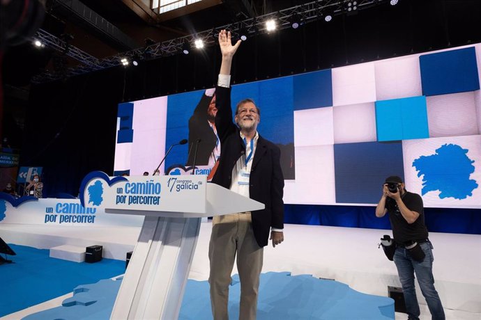 El ex presidente del Gobierno Mariano Rajoy, en el 17 Congreso del PP de Galicia