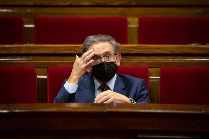 El conseller de Economía y Hacienda de la Generalitat, Jaume Giró, durante una sesión plenaria en el Parlament de Cataluña, a 29 de julio de 2021, en Barcelona, Catalunya, (España). El pleno, el último antes del parón estival, ha girado en torno a la ge