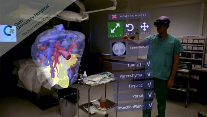 El proyecto 'Hipernav' ha empleado el casco 'Hololens', de Microsoft, en el campo clínico para afinar la precisión durante la extirpación de tumores.