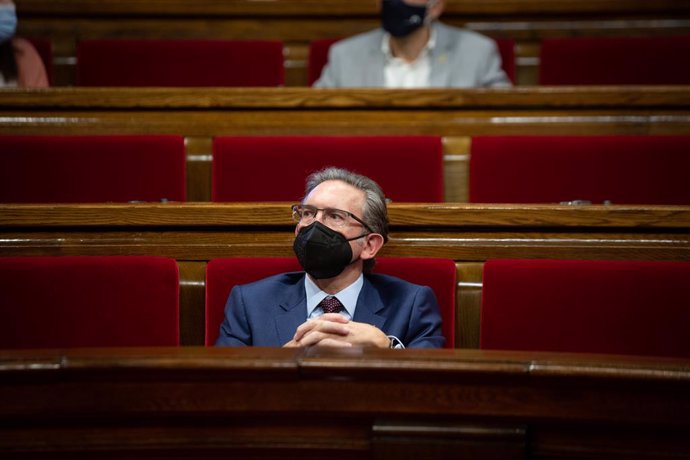 El conseller d'Economia i Hisenda de la Generalitat, Jaume Giró, durant una sessió plenria en el Parlament de Catalunya, a 29 de juliol de 2021, a Barcelona, Catalunya, (Espanya). 