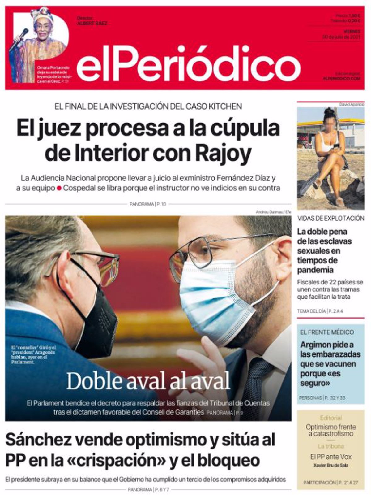 Las Portadas De Los Periódicos Del Viernes 30 De Julio De 2021