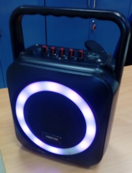 El altavoz requisado.