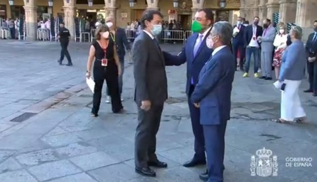 Llegada de Adrián Barbón a la Conferencia de Presidentes.