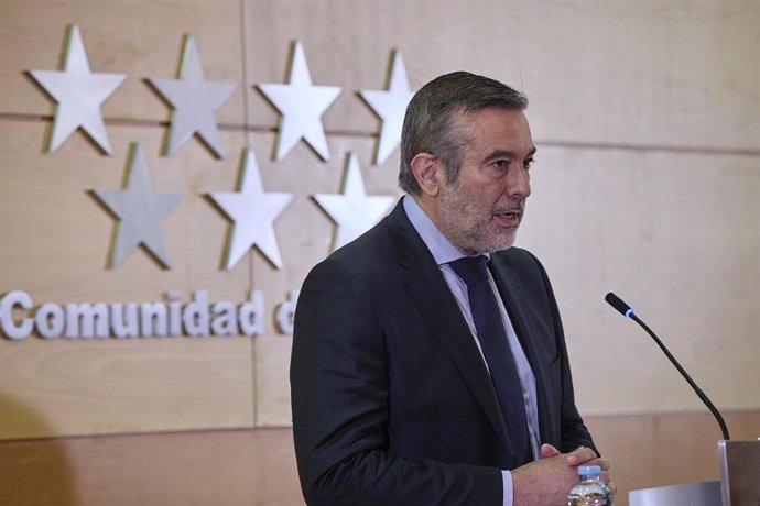 Archivo - El consejero de Presidencia, Justicia e Interior de la Comunidad de Madrid, Enrique López