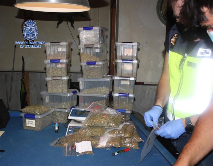 Imagen de la droga incautada por la Policía Nacional