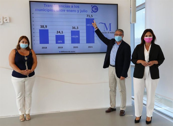 El presidente de la Diputación de Málaga, Francisco Salado, realiza un balance de los pagos efectuados a los ayuntamientos entre enero y julio de 2021