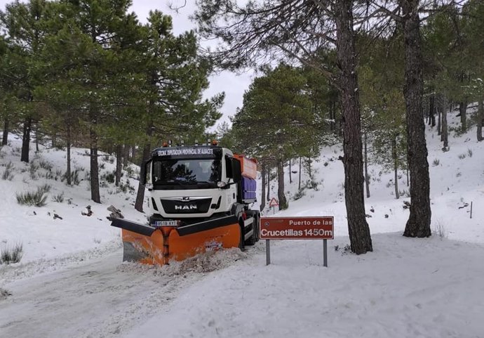 Puerto de las Crucetillas nevado.