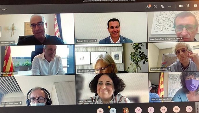 Sesión del consejo de administración de la Agncia Catalana de l'Aigua (ACA) en el que se ha anunciado el nombramiento de Samuel Reyes como nuevo director del organismo.