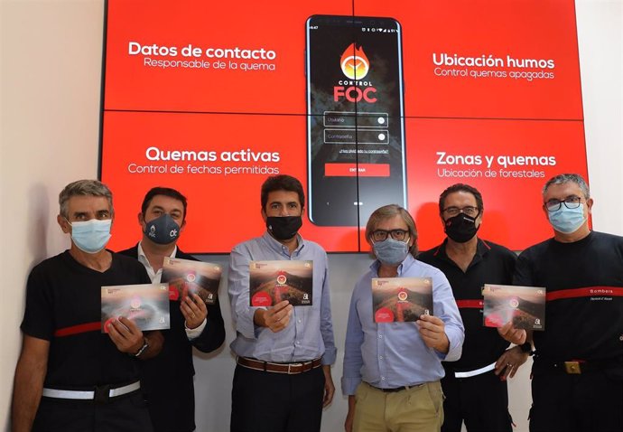 El presidente de la Diputación de Alicante, Carlos Mazón, y el diputado de Emergencias, Javier Sendra, presentan una innovadora plataforma tecnológica para reducir el riesgo de incidentes y prevenir incendios forestales