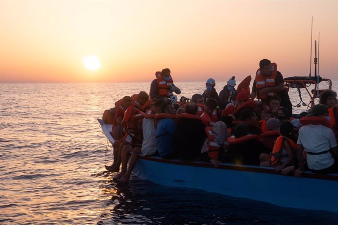 Rescate de migrantes por el barco 'Sea Watch 3' en el Mediterráneo