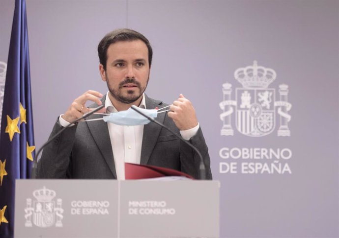 El ministro de Consumo, Alberto Garzón.