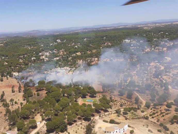 Imagen del incendio en Torres de Albanchez