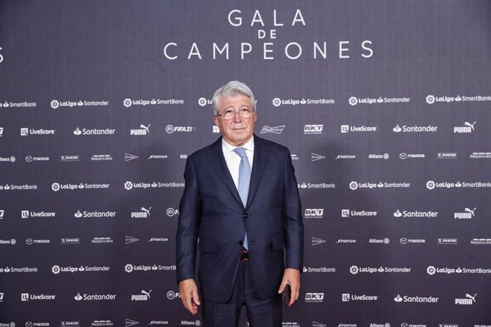 El presidente del Atlético de Madrid, Enrique Cerezo, en la Gala de Campeones de LaLiga