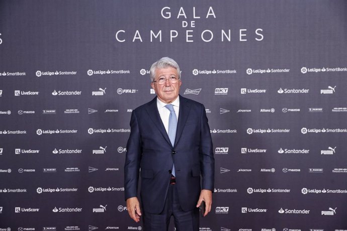 El presidente del Atlético de Madrid, Enrique Cerezo, en la Gala de Campeones de LaLiga