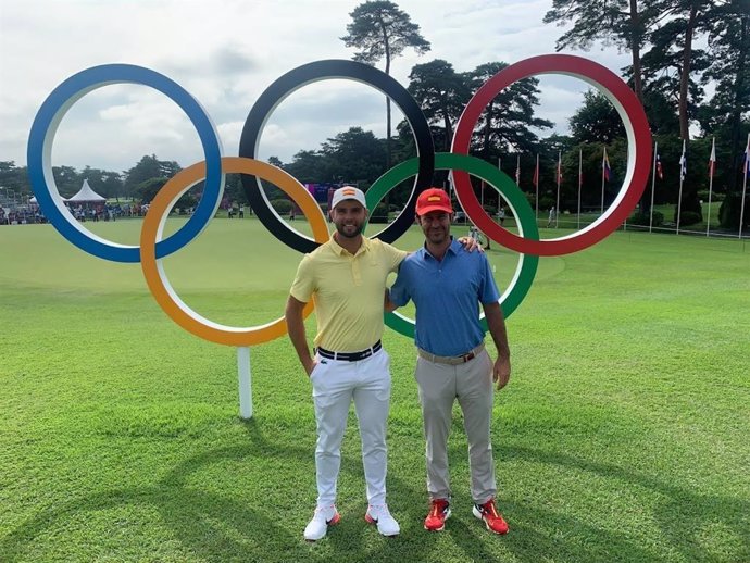 Els golfistes Adri Arnaus i Jorge Campillo, representants espanyols en els Jocs de Tquio 2020.