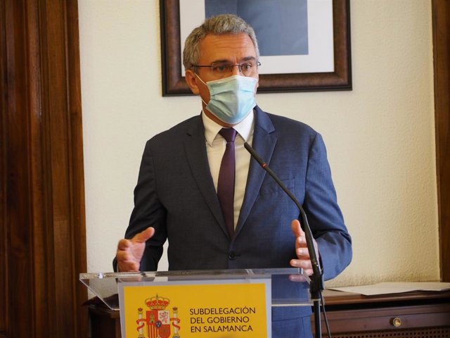 Javier Izquierdo en un acto en Salamanca.