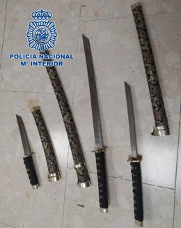 Katanas incautadas