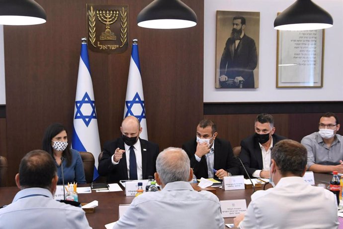 El primer ministro de Israel, Naftali Bennett, durante una reunión en Jerusalén