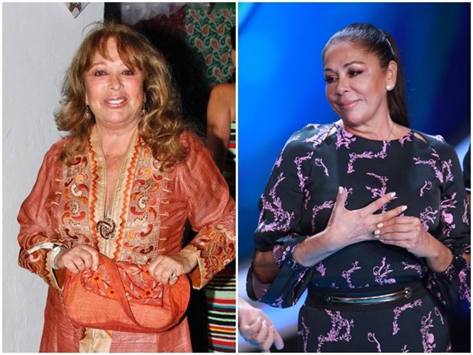 Archivo - Isabel Pantoja y Massiel en un fotomontaje realizado por Europa Press.