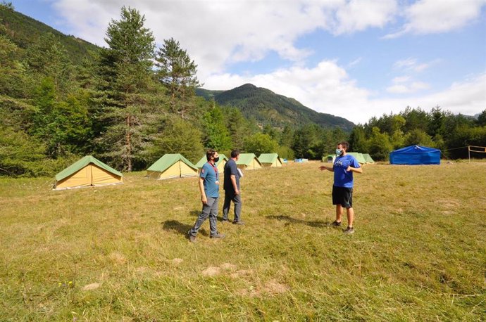 Una de las acampadas juveniles realizadas en Navarra durante el mes de julio
