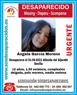 La última ubicación del móvil de la menor la situaba el domingo 1 de agosto en Albaida del Aljarafe.