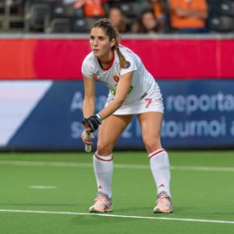 Archivo - Carlota Petchamé con la selección española de hockey sobre hierba