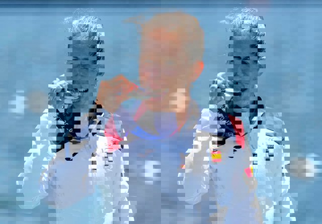 Teresa Portela con su plata