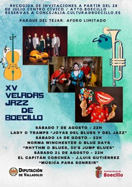 Cartel de las Veladas de Jazz de Boecillo.
