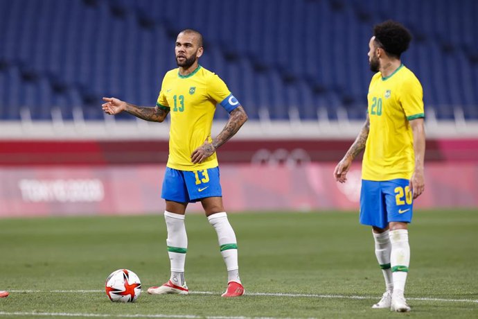 Dani ALVES (BRA) during the Olympic Games Tokyo 2020, Football Men's Quarter-Final between Brazil and Egypt on July 31, 2021 at Saitama Stadium in Saitama, Japan - Photo Photo Kishimoto / DPPI