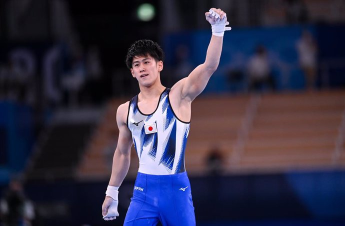 03 August 2021, Japan, Tokyo: Japan's Daiki Hashimoto competes in the Men's Horizonal bar Final of the Artistic Gymnastics competition at the Ariake Gymnastics Centre during the Tokyo 2020 Olympic Games. Photo: Marijan Murat/dpa