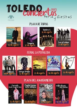 Cartel de los conciertos de Toledo